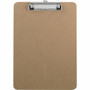 Business Source Flat Clip Clipboard - 9" x 12 1/2" Sheet Size - Hardboard - Brown - (BSN16508) Product Image 