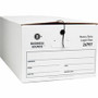 Business Source Heavy Duty Legal Size Storage Box - External Dimensions: 15" Width x 24" Depth x 10" Height - Media Size Supported: Legal - String/Button Tie Closure - Medium Duty - Stackable Product Image 