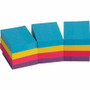 Business Source Extreme Color Adhesive Notes - 1 1/2" Flag/Note Width x 2" Flag/Note Length - Rectangle - Unruled - Assorted - Self-adhesive, Repositionable, Solvent-free Adhesive Product Image 