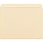 Business Source Straight Tab Cut Letter Recycled Storage Folder - 8 1/2" x 11" - 14 pt. - 1 Plys - Manila - 10% Recycled Product Image 