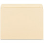 Business Source Straight Tab Cut Letter Recycled Storage Folder - 8 1/2" x 11" - 14 pt. - 1 Plys - Manila - 10% Recycled Product Image 