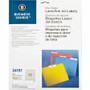 Business Source Laser/Inkjet Permanent File Folder Labels - 43/64" Width x 3 7/16" Length - Permanent Adhesive - Rectangle - Laser, Inkjet - White Product Image 
