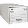 Business Source Drawer Storage Boxes - External Dimensions: 12.5" Width x 23.3" Depth x 10.3" Height - Media Size Supported: Letter - Light Duty - Stackable - White Product Image 