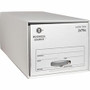 Business Source Drawer Storage Boxes - External Dimensions: 12.5" Width x 23.3" Depth x 10.3" Height - Media Size Supported: Letter - Light Duty - Stackable - White Product Image 