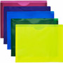 Business Source Straight Tab Cut Letter File Jacket - 8 1/2" x 11" - 1" Expansion - Assorted Product Image 