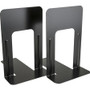 Business Source Heavy-gauge Steel Book Supports - 8.50" Height x 9" Width x 6" Depth - Desktop - Non-skid Base, Scratch Resistant, Stain Resistant - Enamel - Black Product Image 