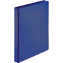 Business Source Navy D-ring Binder - 1" Binder Capacity - Letter - 8 1/2" x 11" Sheet Size - Fastener(s): D-Ring - Pocket(s): 4 Product Image 