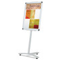 Quartet Improv Lobby Clip-Frame Pedestal Sign, 18 x 24 Frame, 54" High, Aluminum (QRTLCF2418) View Product Image