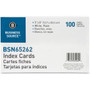 Business Source Index Cards, Plain, 90lb., 5"x8", 100/PK, White (BSN65262) View Product Image