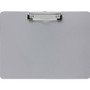 Business Source Landscape Plastic Clipboard - 8 1/2" x 11" Sheet Size - Plastic - Silver Product Image 