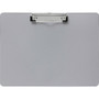 Business Source Landscape Plastic Clipboard - 8 1/2" x 11" Sheet Size - Plastic - Silver Product Image 