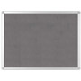 MasterVision Ayda Fabric 36"W Bulletin Board - Gray Fabric Surface - Robust, Tackable, Sleek Style - 0.5" Height x 36" Width Product Image 