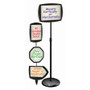 MasterVision Interchangeable Floor Pedestal Sign (BVCSIG05050505) View Product Image