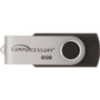 Compucessory Flash Drive, 8GB, Password Protected, Black/Aluminum (CCS26466) View Product Image