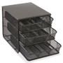 Safco 3 Drawer Hospitality Organizer, 7 Compartments, 11.5 x 8.25 x 8.25, Black (SAF3275BL) View Product Image