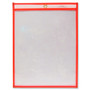C-Line Reusable Dry Erase Pockets, 9 x 12, Neon Red, 30/Pack View Product Image