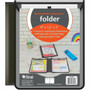 C-Line Homework Connector Pocket Folder - 9" x 12" - Internal Pocket(s) - Black Product Image 