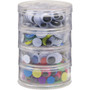 Creativity Street Wiggle Eyes Stackable Storage Jar - Craft Project, Decoration - 400 Piece(s) - Assorted Product Image 
