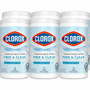 Clorox Free & Clear Compostable All Purpose Cleaning Wipes - 4.25" Length x 4.25" Width - Fragrance-free, Dye-free, Residue-free, Durable - White - 75/Tub - (CLO32486CT) Product Image 