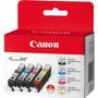 Canon CLI-221 Original Inkjet Ink Cartridge - Assorted, Cyan, Magenta, Yellow - 4 / Pack - Inkjet - Assorted, Cyan, Magenta, Yellow Product Image 