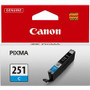 Canon CLI-251C Original Inkjet Ink Cartridge - Cyan - 1 Each - Inkjet - Cyan Product Image 