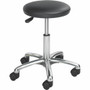 Safco Economy Height Adjustable Lab Stool - Black Seat Color - Vinyl Seat Material - 5-star Base - Black Product Image 