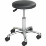 Safco Economy Height Adjustable Lab Stool - Black Seat Color - Vinyl Seat Material - 5-star Base - Black Product Image 