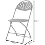 Dorel Zown Premium Fan Back Folding Chair (CSC60542WHT8E) View Product Image