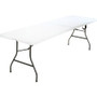 Cosco Fold-in-Half Blow Molded Table - Rectangle Top - Four Leg Base - 4 Legs - 300 lb Capacity - 30" Table Top Width x 96" Table Top Depth Product Image 