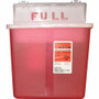 Covidien Sharpstar 5 Quart Sharps Container with Lid - 1.25 gal Capacity - Rectangular - 11" Height x 10.8" Width x 4.8" Depth - Red Product Image 