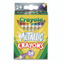 Crayola Metallic Crayons, Assorted, 24/Pack View Product Image