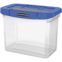 Bankers Box Heavy-Duty Portable File Box, Letter Files, 14.25" x 8.63" x 11.06", Clear/Blue (FEL0086301) View Product Image
