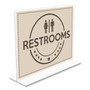 deflecto Anti-Glare Stand Up Double Sided Sign Holder, 8.5 x 11, Clear View Product Image