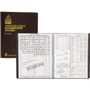 Dome Bookkeeping Record Book - 128 Sheet(s) - Wire Bound - 8.75" x 11.25" Sheet Size - Brown Cover - Recycled - (DOM600BD) Product Image 