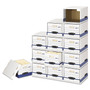 Bankers Box File/Cube Box Shell, Legal/Letter, 23.75 x 19.75, White/Blue, 6/Carton (FEL0162601) View Product Image