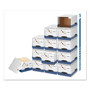 Bankers Box PRESTO Ergonomic Design Storage Boxes, Letter/Legal Files, 12.88" x 16.5" x 10.38", White/Blue, 12/Carton (FEL0063601) View Product Image