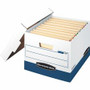 Bankers Box STOR/FILE File Storage Box - Internal Dimensions: 12.75" Width x 15.50" Depth x 10" Height - External Dimensions: 13.2" Width x 16.9" Depth x 10.5" Height - Media Size Supported: Letter, Legal - Lift-off Closure - Heavy Duty Product Image 