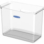 Bankers Box Portable Open Desktop File Box with Side Handles - Desktop - Hanging Rail, Handle, Durable - Clear - Polypropylene Product Image 
