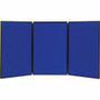 Quartet Show-It! 3-sided Display System - 36" Board Height x 72" Board Width - Gray Fabric, Blue Surface - Dual Sided, Lightweight, Resilient, Durable, Tackable - 3 Product Image 
