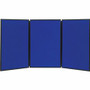 Quartet Show-It! 3-sided Display System - 36" Board Height x 72" Board Width - Gray Fabric, Blue Surface - Dual Sided, Lightweight, Resilient, Durable, Tackable - 3 Product Image 
