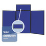 Quartet Show-It! Three-Panel Display System, 72" x 36", Blue/Gray Surface, Black PVC Frame View Product Image
