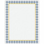 Geographics Award Certificates Burgundy Gold Foil - 24 lb Basis Weight - 8.5" Width x 11" Length - Inkjet Compatible - White with Kensington Blue, Gold Border Product Image 