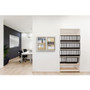 Ghent 2 Door Enclosed Natural Cork Bulletin Board with Satin Frame, 60" x 36", Tan Surface, Satin Aluminum Frame View Product Image