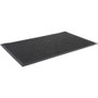 Genuine Joe Wiper/Scraper Indoor Floor Mat, 4"x6", Charcoal Black (GJO02404) View Product Image