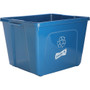 Genuine Joe Recycling Bin, Curbside, 14 Gal, 14.5"x19.5"x15.38", Blue (GJO11582) View Product Image