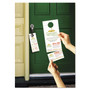 Avery Door Hanger with Tear-Away Cards, 97 Bright, 65 lb Cover Weight, 4.25 x 11, White, 2 Hangers/Sheet, 40 Sheets/Pack (AVE16150) View Product Image
