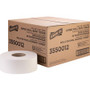 Genuine Joe Jumbo Jr Dispenser Bath Tissue Roll - 2 Ply - 3.30" Width x 500 ft Length - 8.88" Roll Diameter - White - Fiber Product Image 