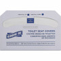 Genuine Joe Half-fold Toilet Seat Covers - Half-fold - For Public Toilet - White - 250/Pack Product Image 