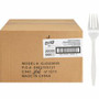 Genuine Joe Individually Wrapped Fork - 1 Piece(s) - Fork - 1 x Fork - Disposable - White Product Image 