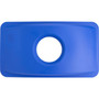 Genuine Joe 23-Gallon Recycling Bin Cutout Lid - Round - Blue Product Image 